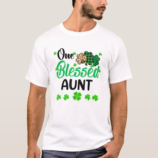 Een Lucky tante Clover St. Patrick's Day Irish T-shirt (Voorkant)