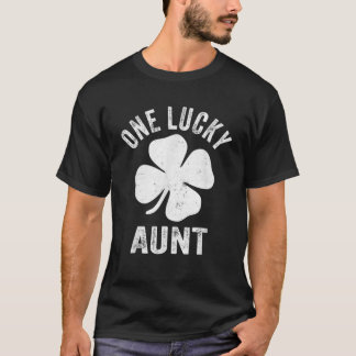 Eén Lucky tante Vintage St Patrick Day Gift T-shirt