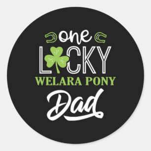 Een Lucky Welara Pony Horse Dad Ierse Paard Ri Ronde Sticker