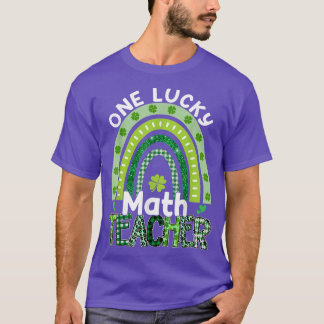 Eén Lucky Wiskunde leraar St Patrick's Day Docent T-shirt