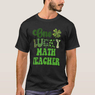 Eén Lucky Wiskunde leraar Vintage Groovy St. Patri T-shirt