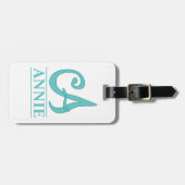 Een Luggage Tag met Monogram Bagagelabel (Voorkant horizontaal)