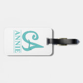 Een Luggage Tag met Monogram Bagagelabel (Achterkant horizontaal)