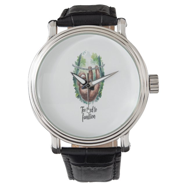 Een lui wild dier moe horloge (Voorkant)