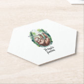 Een lui wild dier moe kartonnen onderzetters (Schuin)