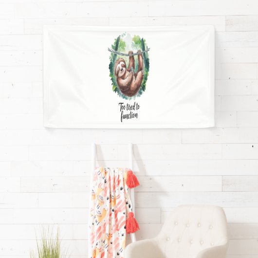 Een lui wild dier moe spandoek (Insitu)