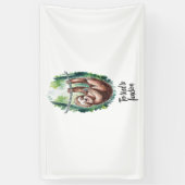 Een lui wild dier moe spandoek (Verticaal)