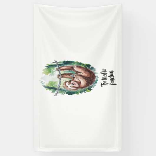 Een lui wild dier moe spandoek (Verticaal)