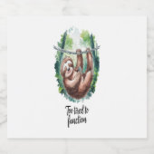 Een lui wild dier moe sparkling wijnetiket (Enkel label)