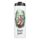 Een lui wild dier moe thermosbeker (Voorkant)