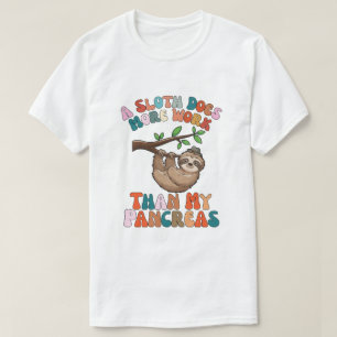 Een luiaard doet meer werk dan mijn alvleesklier g t-shirt