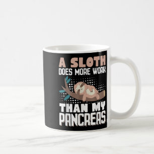 Een luiaard doet meer werk dan mijn pancreas _2 koffiemok