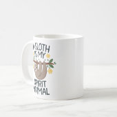 "Een luiaard is mijn geestdier Koffiemok (Voorkant links)