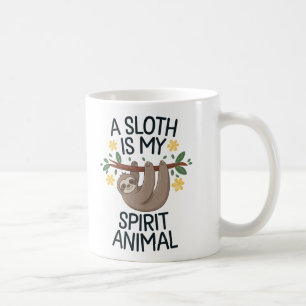 "Een luiaard is mijn geestdier Koffiemok