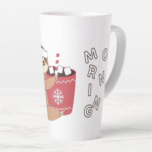 een luiaard latte mok (Rechterhoek)