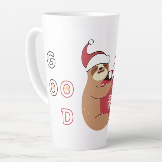 een luiaard latte mok (Linkerhoek)