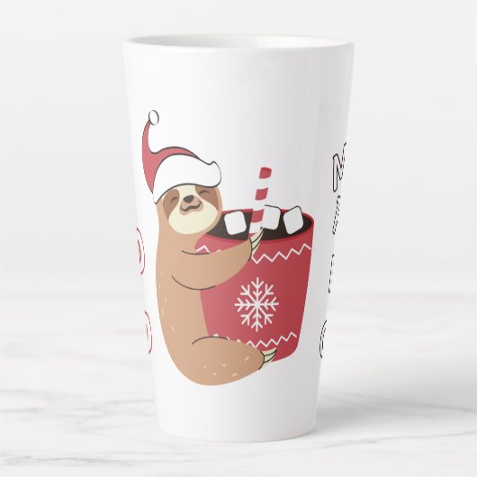 een luiaard latte mok (Voorkant)