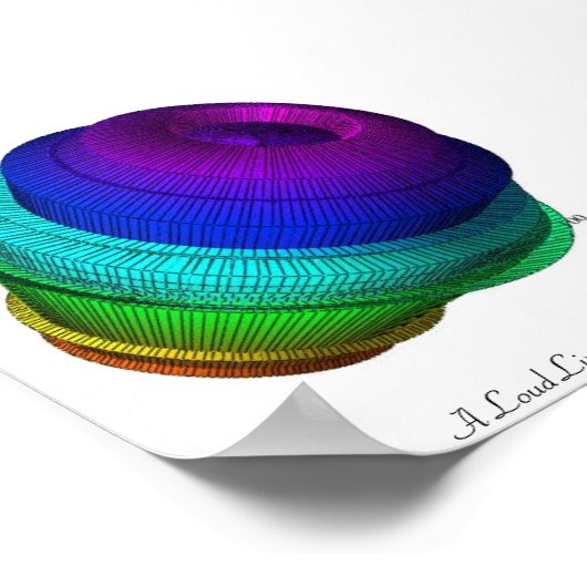 Een luide Linoleum Orb Poster (Hoek)