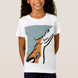 Een luie Vette Tricolor Funny Cat T-shirt