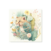 Een luipaard achter de struik