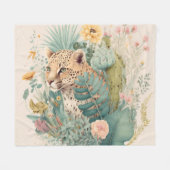 Een luipaard achter de struik fleece deken (Voorkant (Horizontaal))