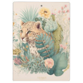 Een luipaard achter de struik klembord (Achterkant)