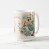 Een luipaard achter de struik koffiemok (Voorkant rechts)