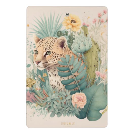 Een luipaard achter de struik mini klembord (Achterkant)