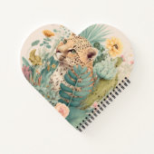 Een luipaard achter de struik notitieboek (Achterkant)