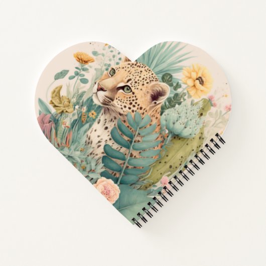 Een luipaard achter de struik notitieboek (Achterkant)