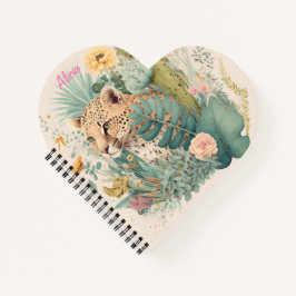 Een luipaard achter de struik notitieboek