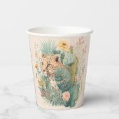 Een luipaard achter de struik papieren bekers (Achterkant)