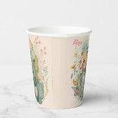 Een luipaard achter de struik papieren bekers (Rechts)