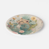 Een luipaard achter de struik papieren bordje (Gekanteld)