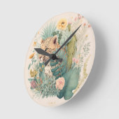 Een luipaard achter de struik ronde klok (Hoek)