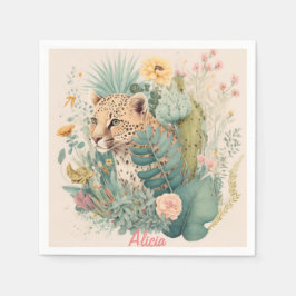 Een luipaard achter de struik servet