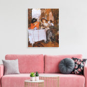 Een lunch (Le Dejeuner) van James Tissot Canvas Afdruk (Insitu (Woonkamer))