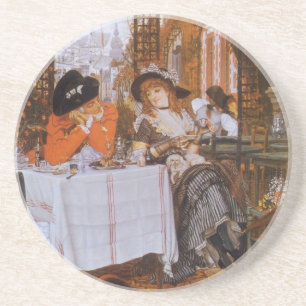 Een lunch (Le Dejeuner) van James Tissot Zandsteen Onderzetter