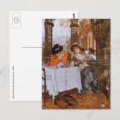 Een Luncheon (Le Dejeuner) van James Tissot Briefkaart (Voorkant / Achterkant)