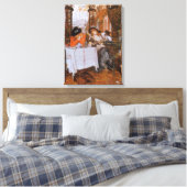 Een Luncheon (Le Dejeuner) van James Tissot Canvas Afdruk (Insitu (Slaapkamer))