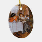 Een Luncheon (Le Dejeuner) van James Tissot Keramisch Ornament (Achterkant)