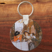 Een Luncheon (Le Dejeuner) van James Tissot Sleutelhanger (Voorkant)