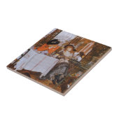 Een Luncheon (Le Dejeuner) van James Tissot Tegeltje (Zijkant)