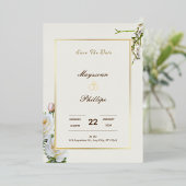 EEN LUXE DIGITALE TROUWKAART FOLIE UITNODIGING (Staand Voorkant)