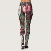 Een luxe-patroon voor muziekfestival rood leggings (Achterkant)