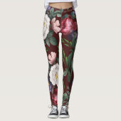 Een luxe-patroon voor muziekfestival rood leggings (Voorkant)