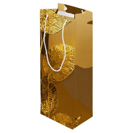 Een luxe wijn cadeau tas wijn cadeautas (Achterkant Gekanteld)