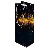 Een luxe wijn cadeau tas wijn cadeautas (Achterkant Gekanteld)