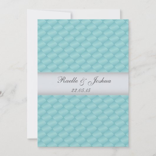 Een luxueuze, gekilleerde blauwgroen zilverweddens kaart (Voorkant)