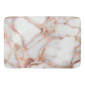 Een luxueuze roze-gouden marmeren achtergrond badmat (Voorkant)